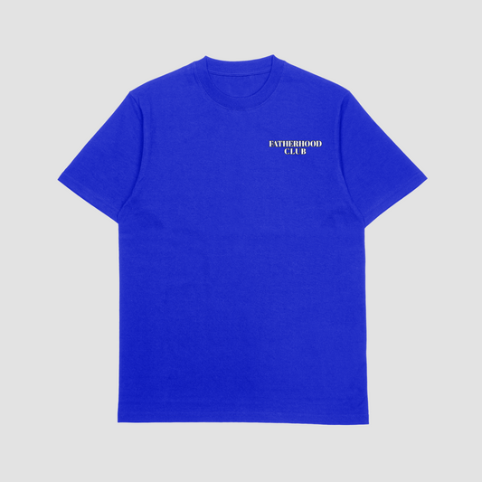 Fatherhood Club White Writing T-Shirt /Blue