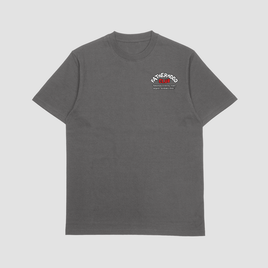 Arched Fatherhood Club T-Shirt /Charcoal