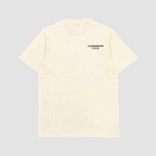 Fatherhood Club Black Writing T-Shirt /Cream