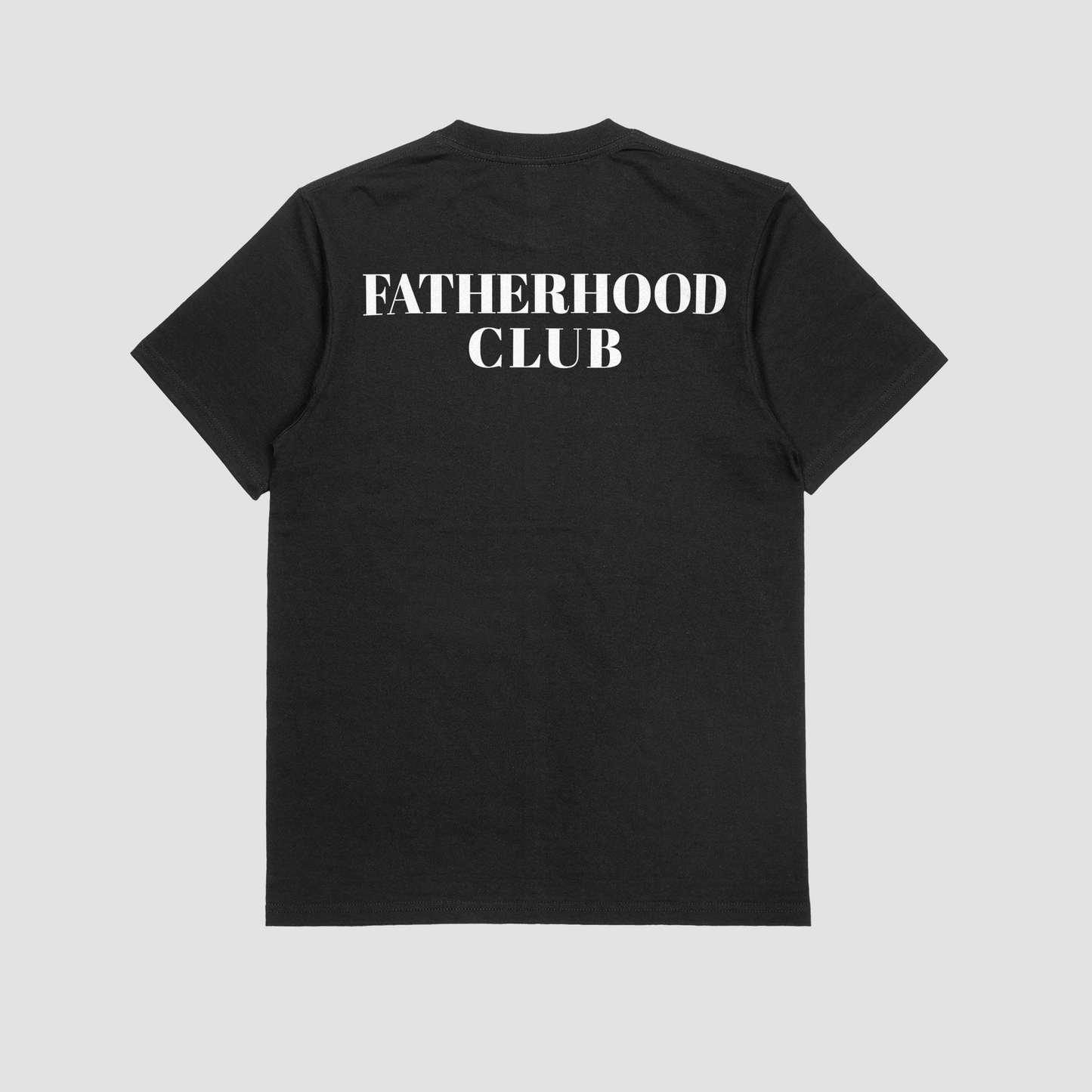 Fatherhood Club White Writing T-Shirt /Black