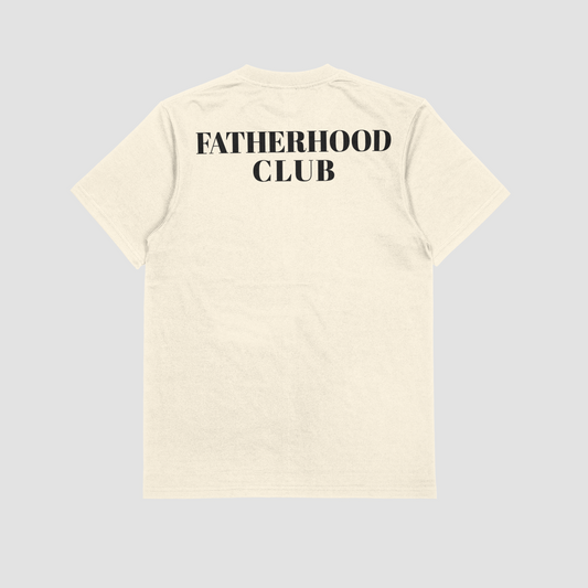 Fatherhood Club Black Writing T-Shirt /Cream