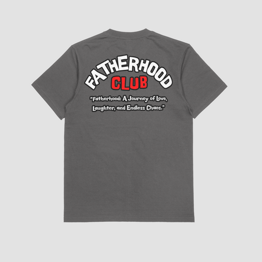 Arched Fatherhood Club T-Shirt /Charcoal