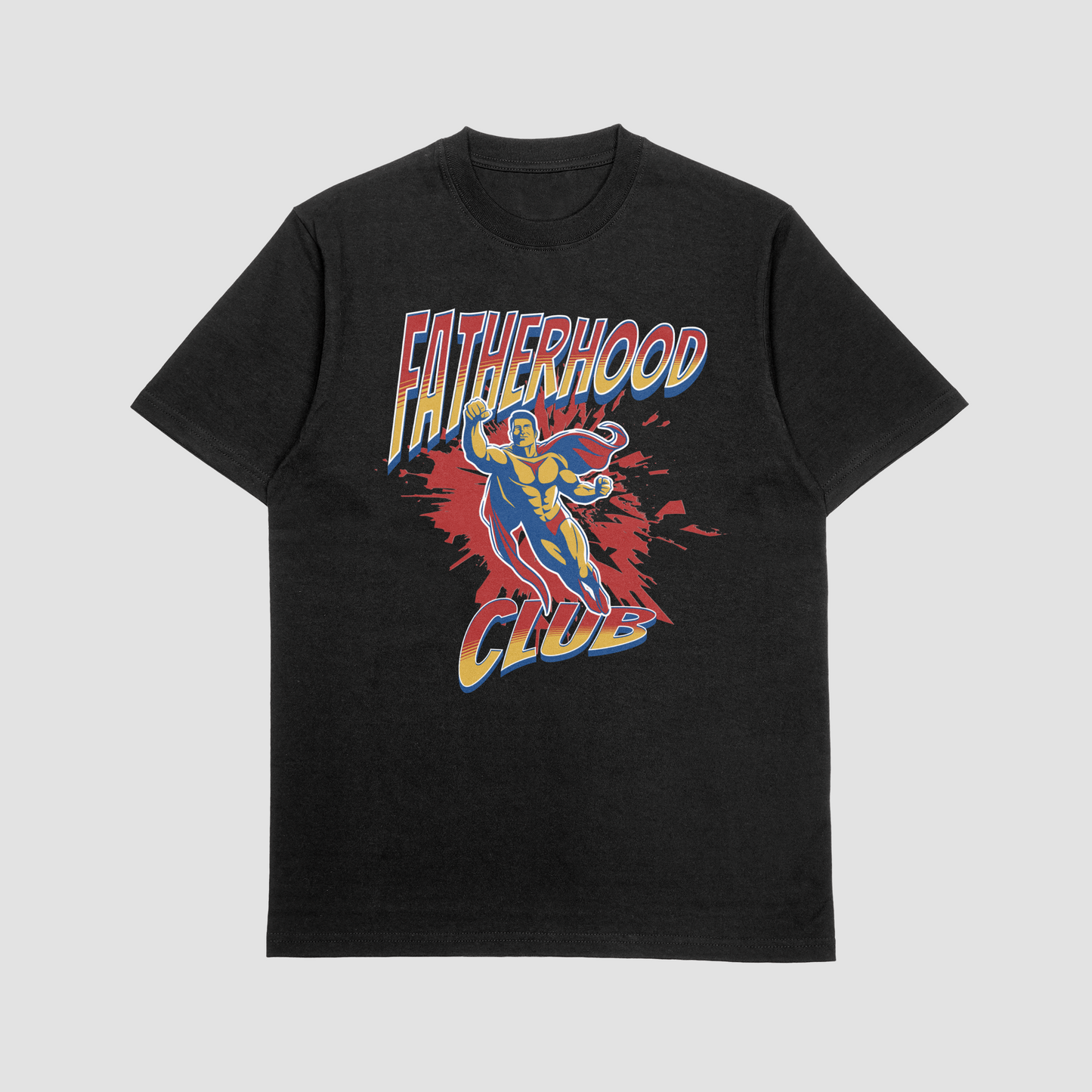 Fatherhood Club Flying Dad T-Shirt /Black