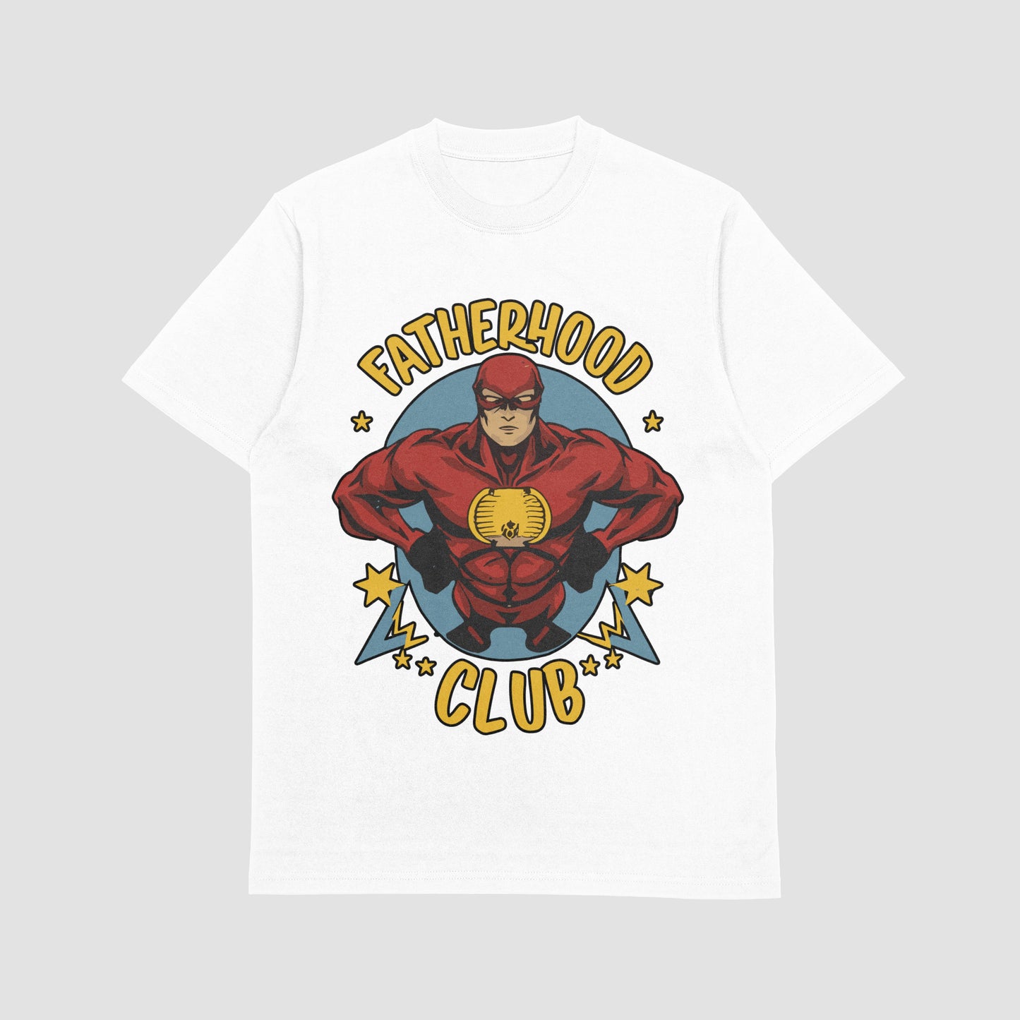 Fatherhood Club Superhero Dad T-Shirt / White