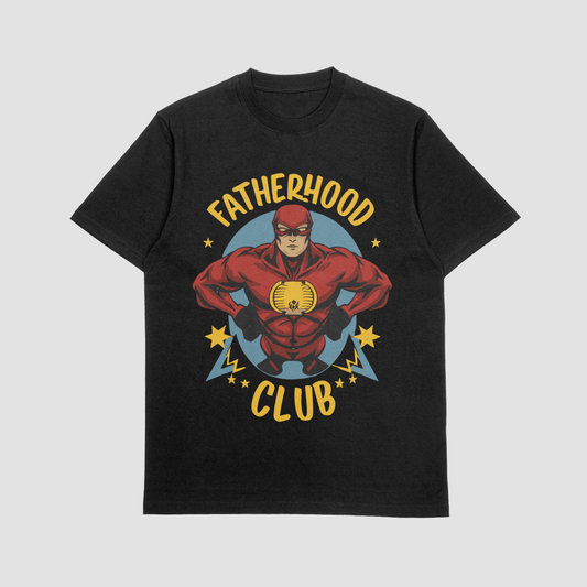 Fatherhood Club Superhero Dad T-Shirt /Black